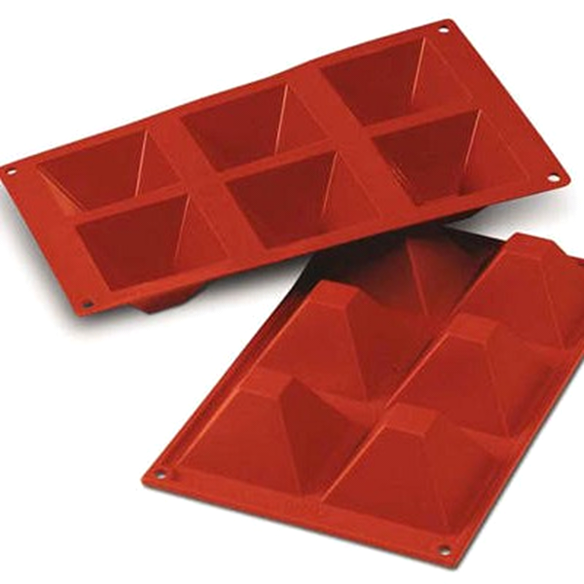 Stampo dimensioni:71mm x 71mm x h40mm - Cavity: 6 / Vol. Cavity: 90ml. Utilizzabile in forno / microonde - Utilizzabile in congelatore / abbattitore - Lavabili in lavastoviglie 