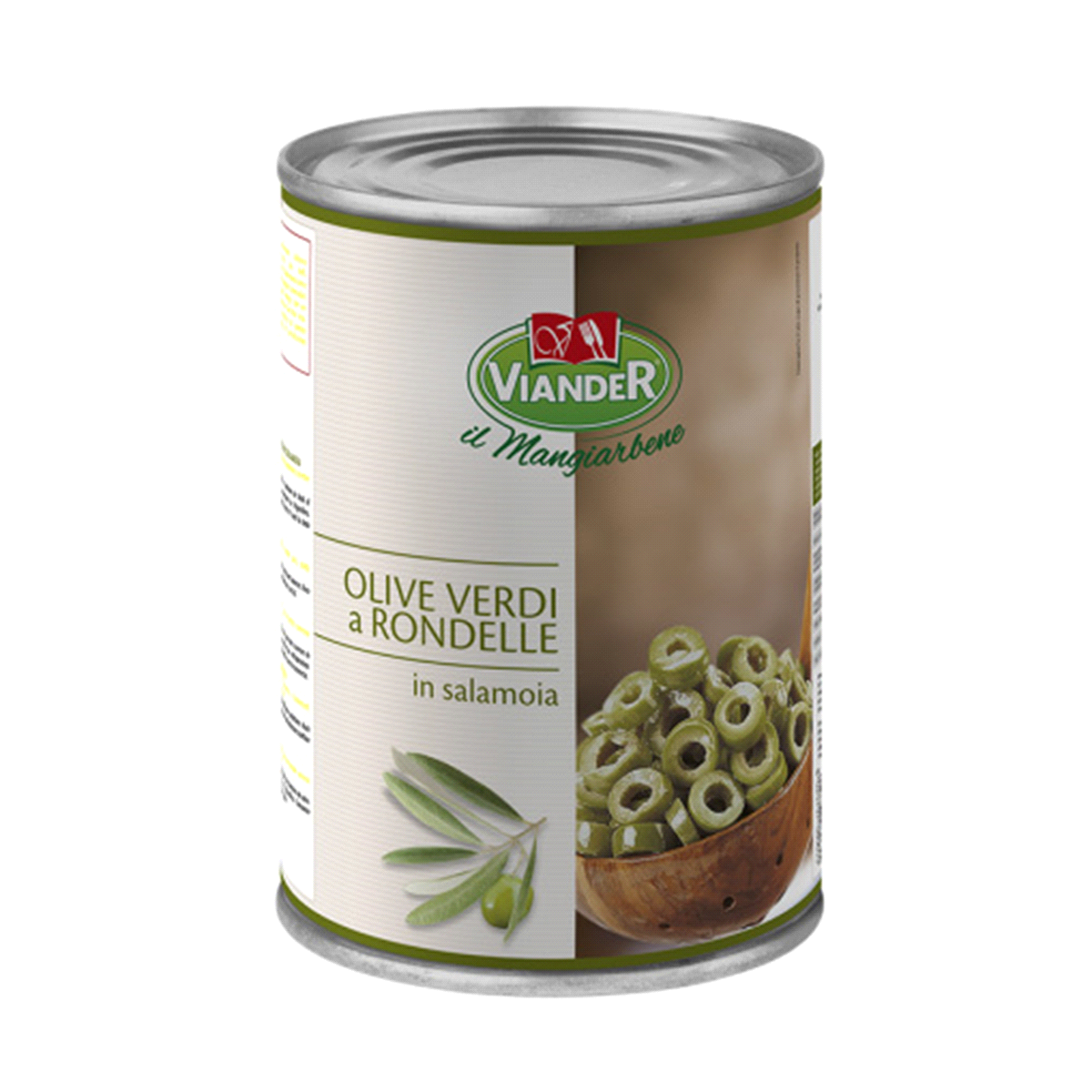  Olive verdi a rondelle 3300-A10. Peso sgocciolato: 1560g 