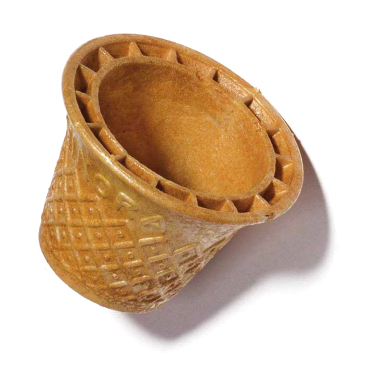 Bicchierino in cialda. Dimensione: H. 53 mm x diametro 70 mm. 
