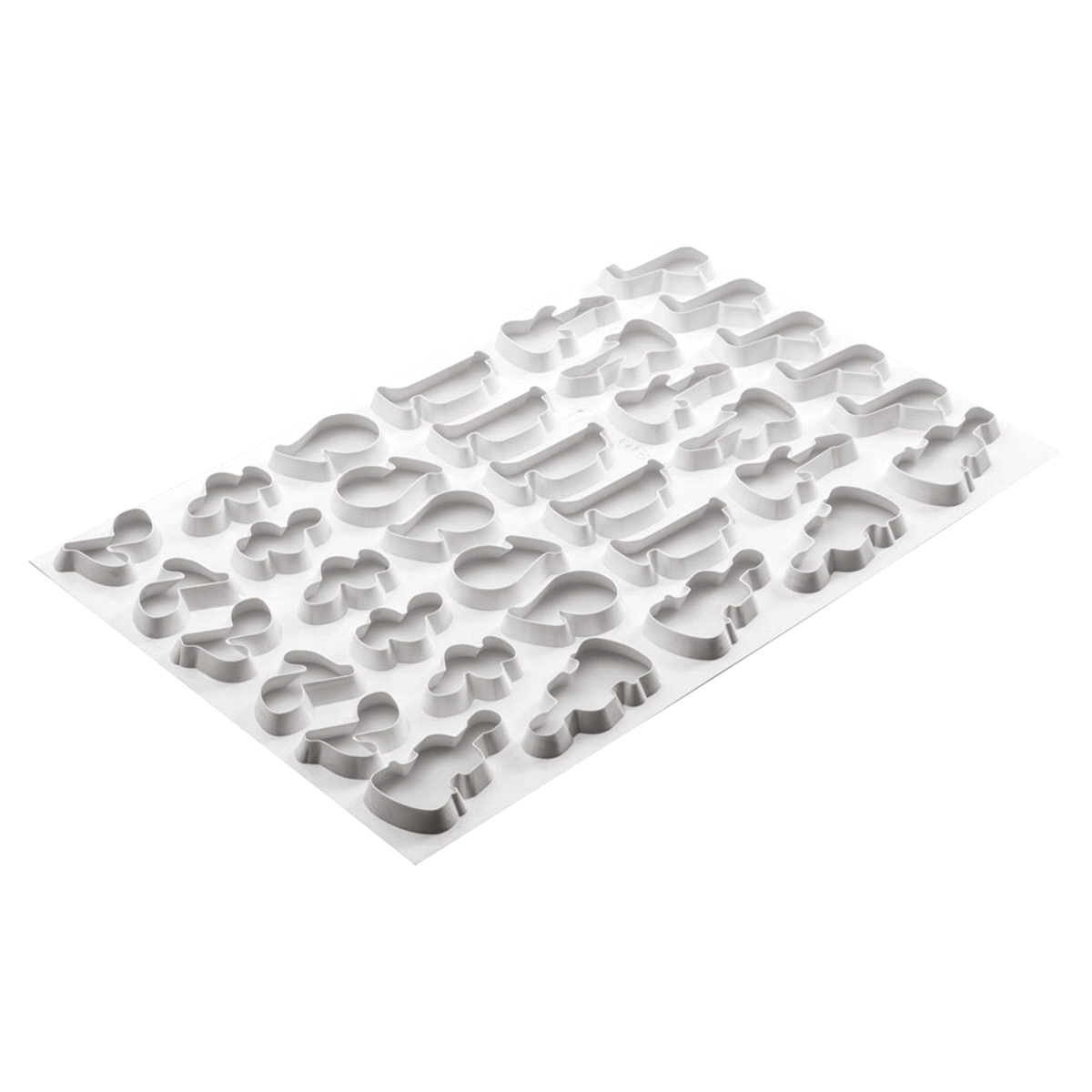 Griglia tagliapasta in plastica per la produzione di soggetti tematici di pasta frolla, sfoglia e altri impasti. Ideale per la preparazione di biscotti dolci e salati.
Dimensioni del piatto: 60x40 cm. 