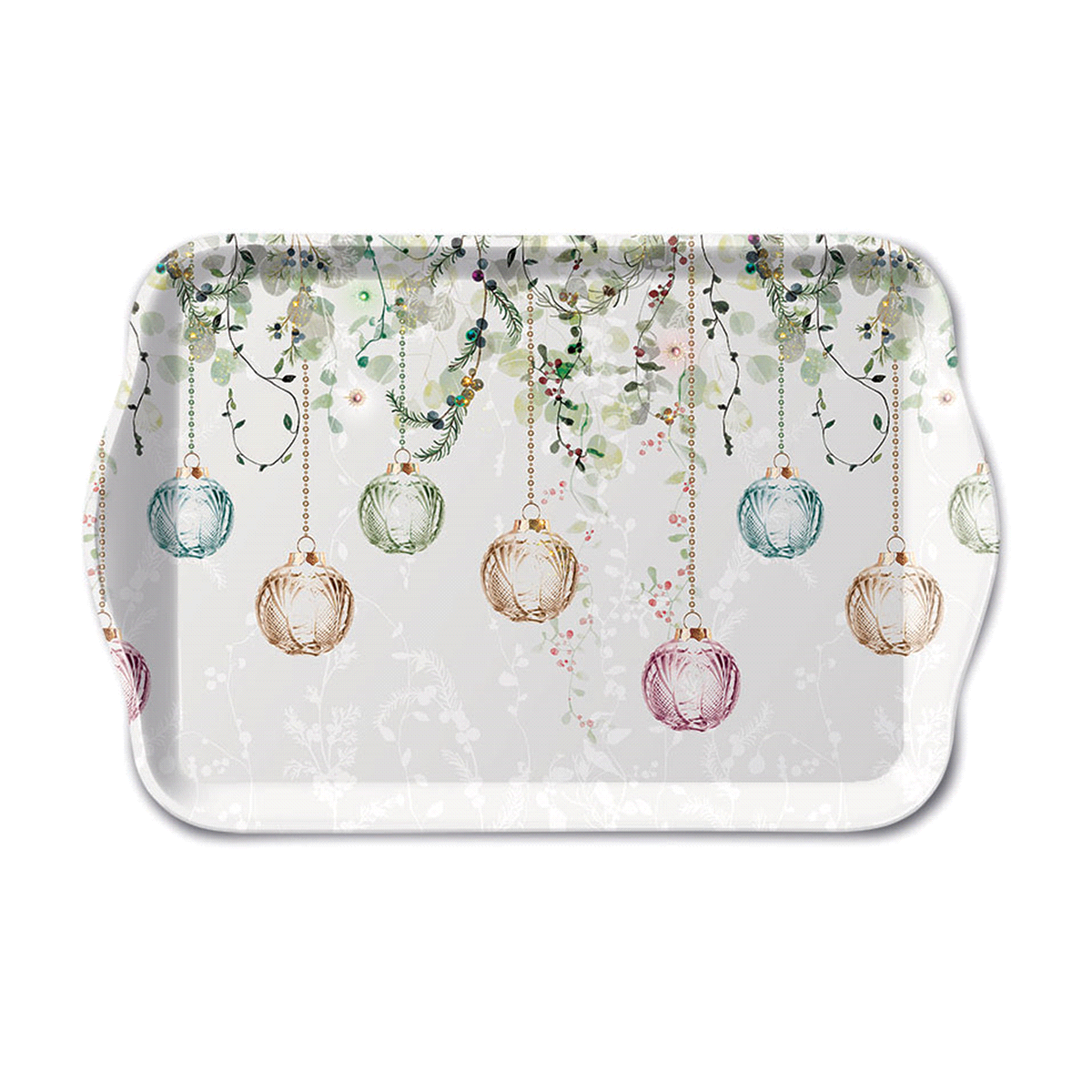 VASSOIO FLORAL CHRISTMAS MELAMINA 13x21cm 
