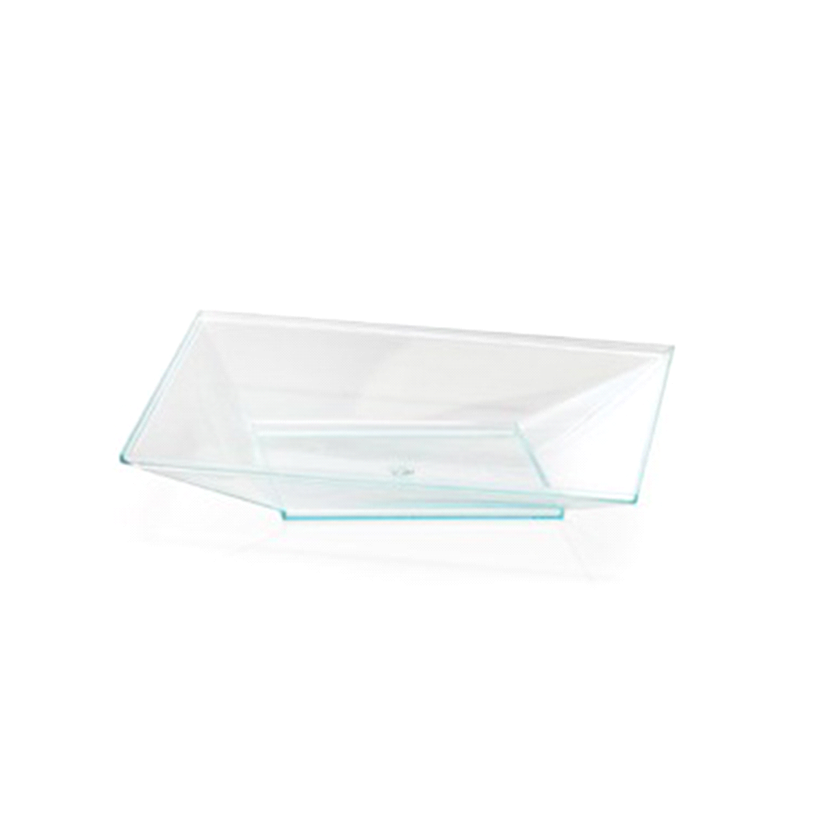 Coperchio vaschetta Glamour. Materiale: PS - Misura: (L) 167 x (B) 167 x (H) 30 mm - Colore: Cristallo - Pz x cartone: 100 