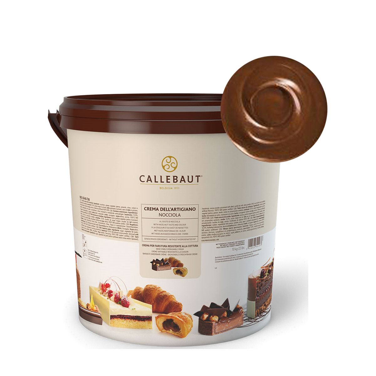 Crema spalmabile alla nocciola pronta all’uso, dal gusto autentico e dalla consistenza perfettamente cremosa.
La Nocciola Crème dell’Artigiano Barry Callebaut è una farcitura di alta qualità, realizzata con nocciole accuratamente selezionate per offrire un sapore rotondo, intenso e naturale. Perfetta per farcire croissant, lievitati, torte, tartellette, vasetti e monoporzioni.
 Stabile alla cottura e alla surgelazione, è ideale anche in post-forno e in applicazioni a freddo. Una crema versatile e golosa, pensata per chi cerca un prodotto professionale che esalti ogni preparazione con la bontà autentica della nocciola. 