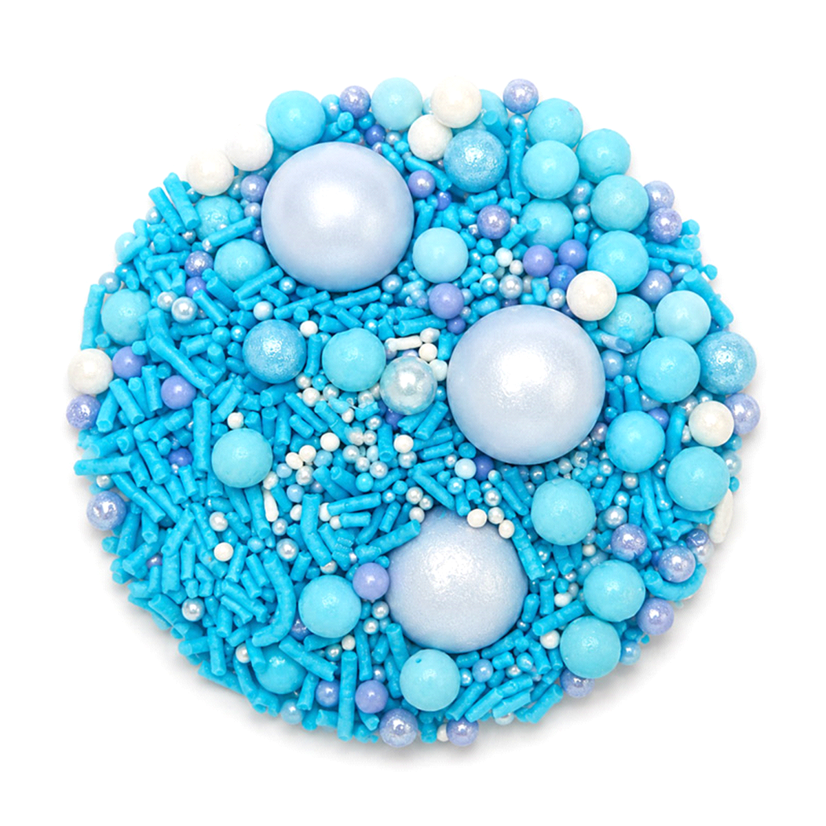 Mix di perline e granelle di varie grandezze e di vari colori perlati. 