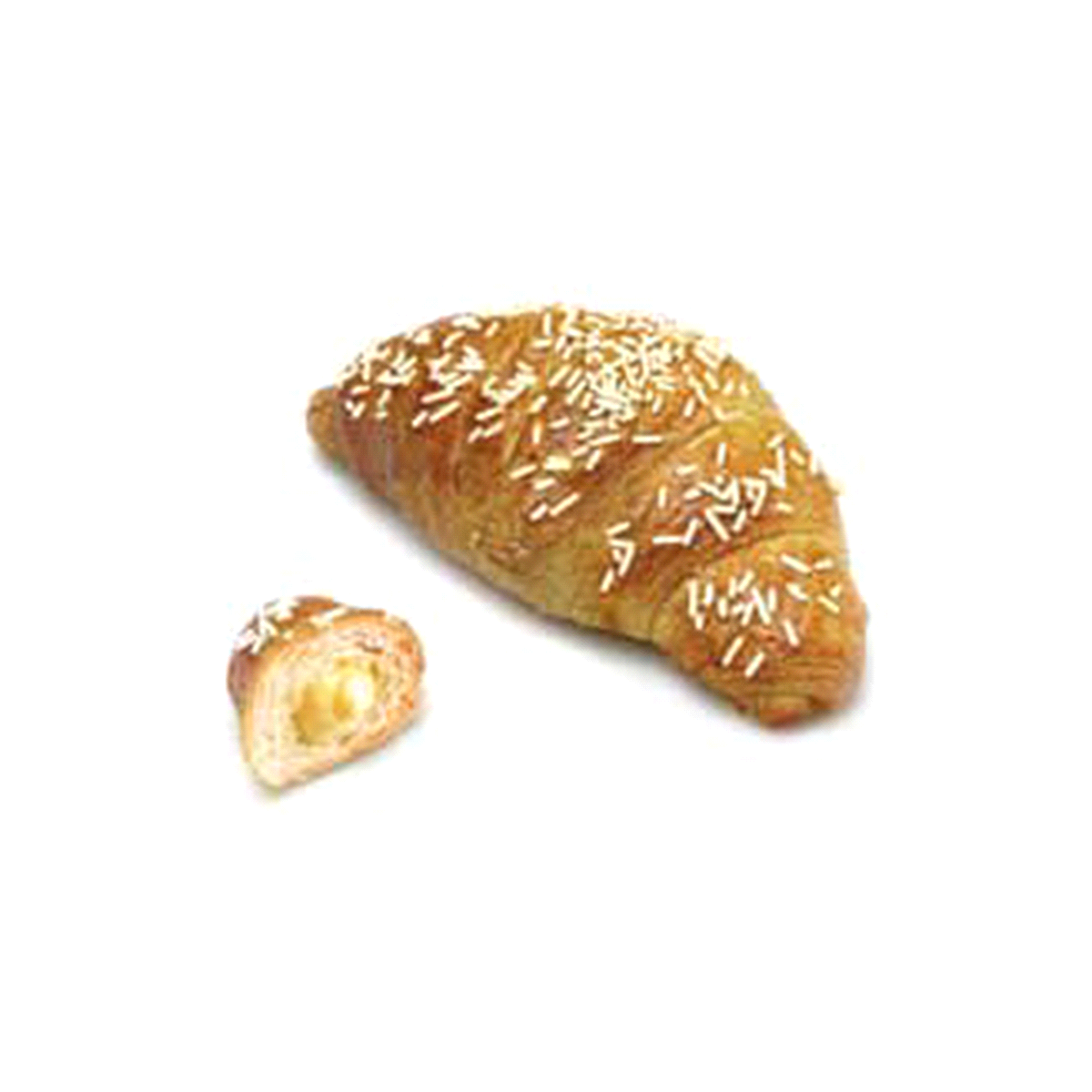 Croissant crema 45gr,pronto forno da cuocere a 170°C per 20-23 minuti. linea melange. 