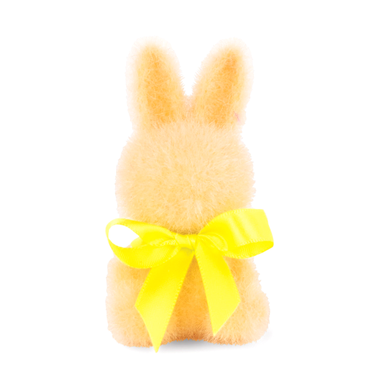 CONIGLIETTO  GIALLO FLOCCATO DA APPENDERE h.9 
