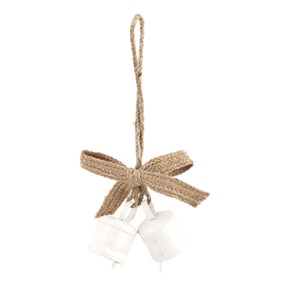 CAMPANELLE BIANCHE CON FIOCCO cm 5,5 x2pz 