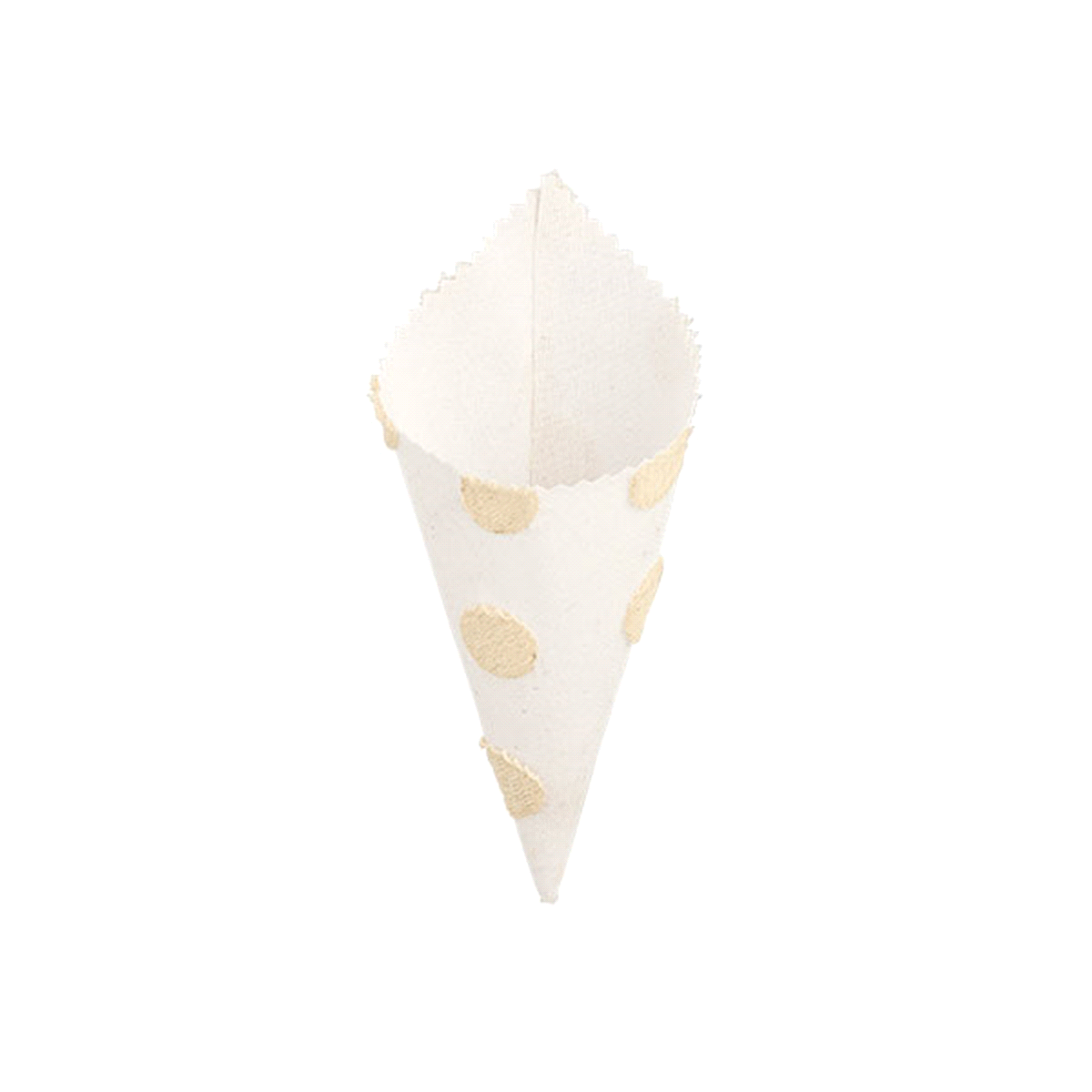 CONO BIANCO CON POIS BEIGE h17 