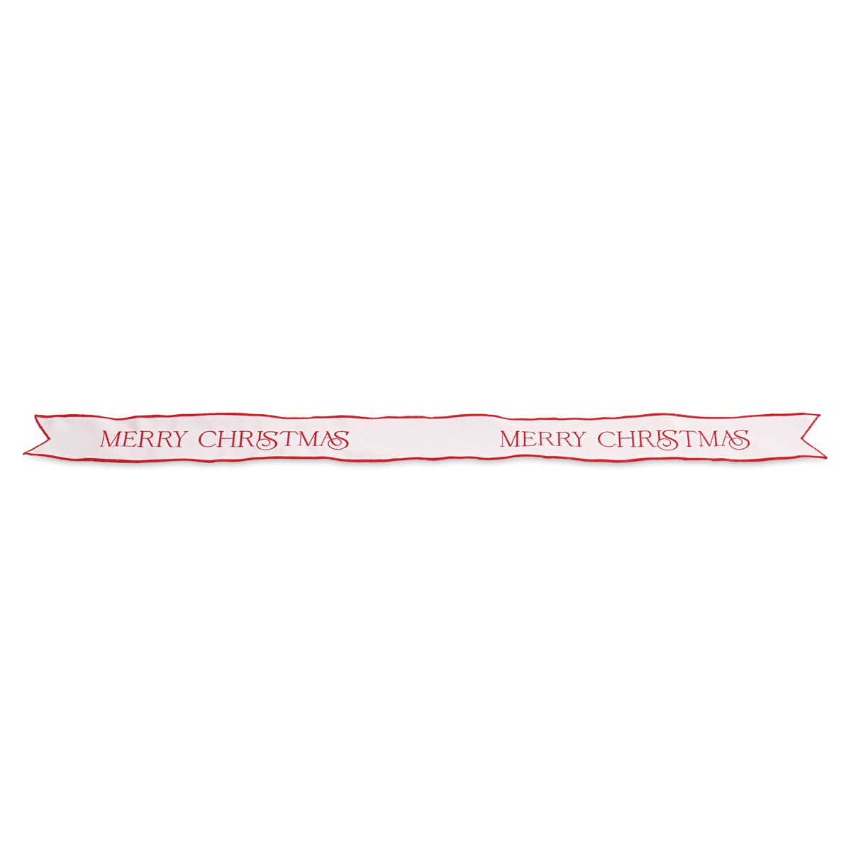 Fascia velluto bianco rosso merry christmas. Misure: 9x114cm. 