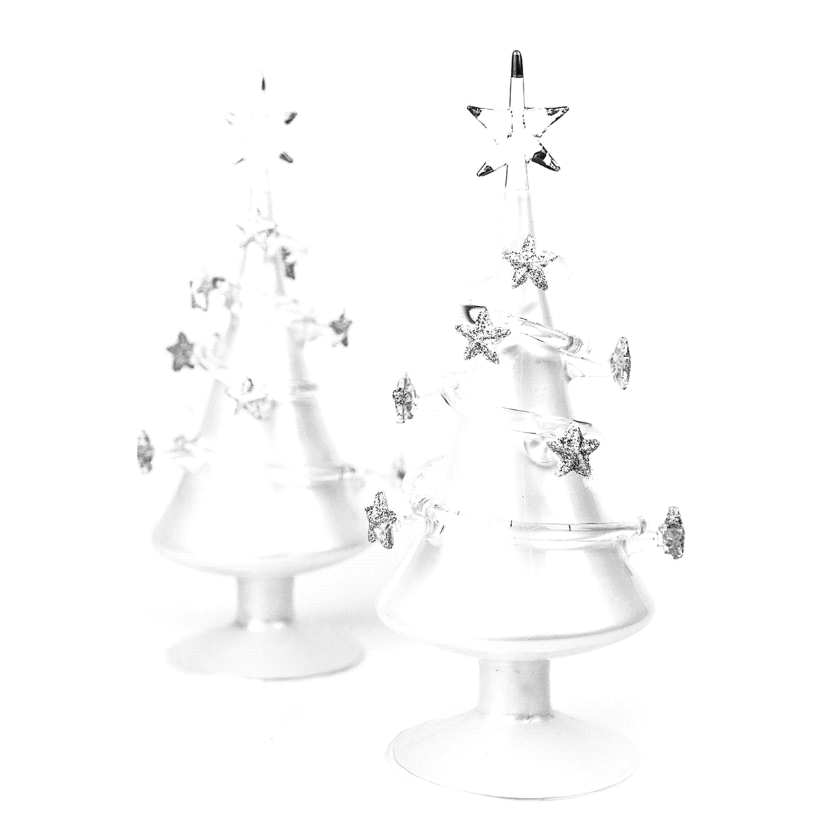 ALBERO PERLA STELLE ARGENTO h.19,5 