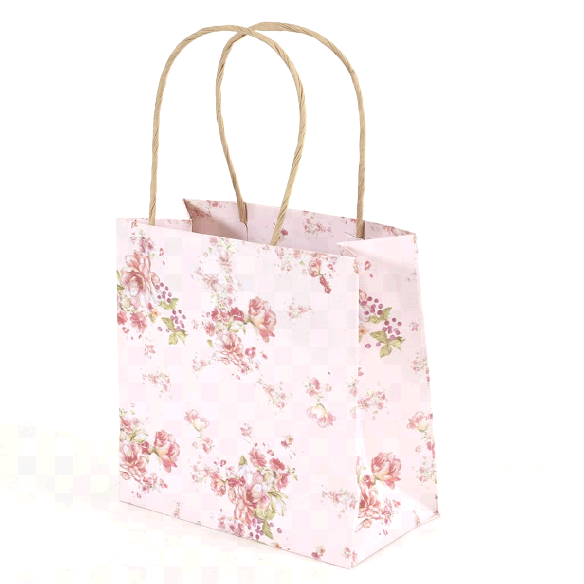 BORSA ROSA CARTA 16x8x16cm x12pz 
