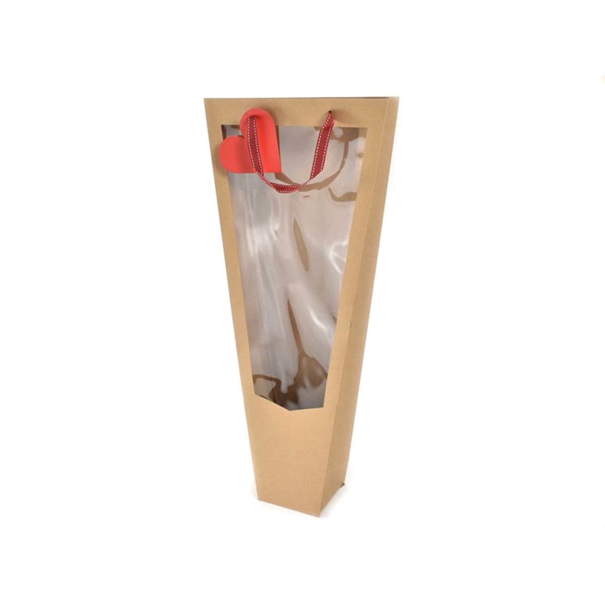 Borsa con finestra e cuore 29,8x11,5x68cm 