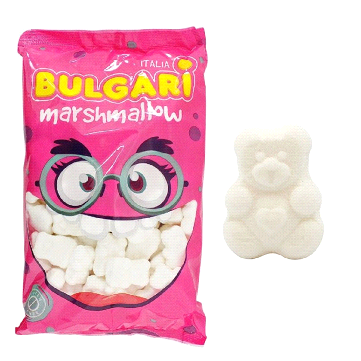 Marshmallow colorati e in diverse forme. Gluten free. 