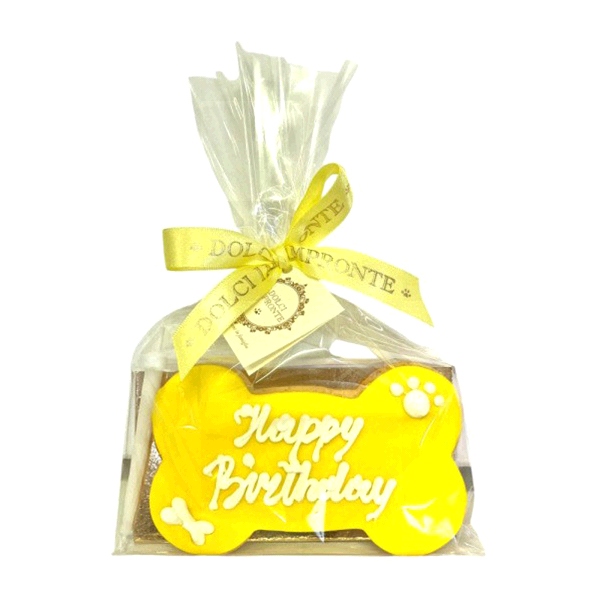 Biscotto in pasta frolla fatto a mano e decorato ad uno ad uno dai maestri pasticceri di Dolci Impronte. 