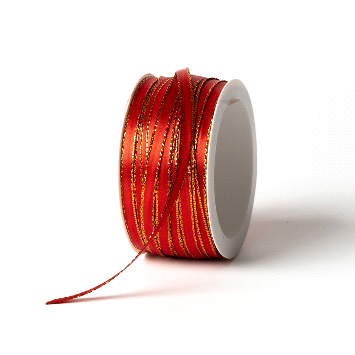 DOUBLE FACE SATIN ROSSO/ORO mm6x50mt 