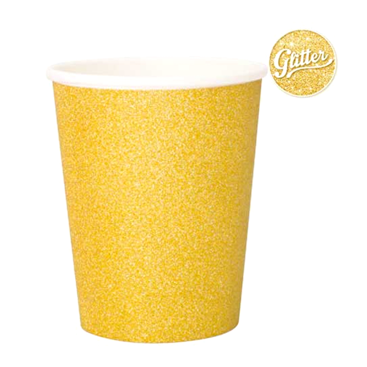 BICCHIERI GLITTER ORO cc250 x8pz 