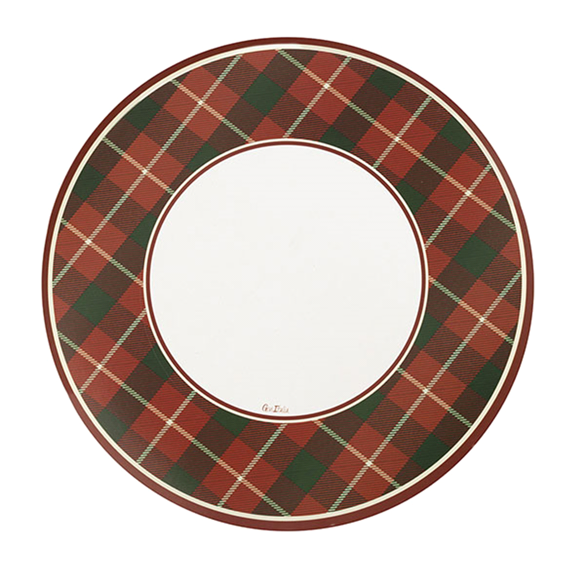 SOTTOPIATTO TARTAN XMAS DIAMETRO CM 33 x4pz 