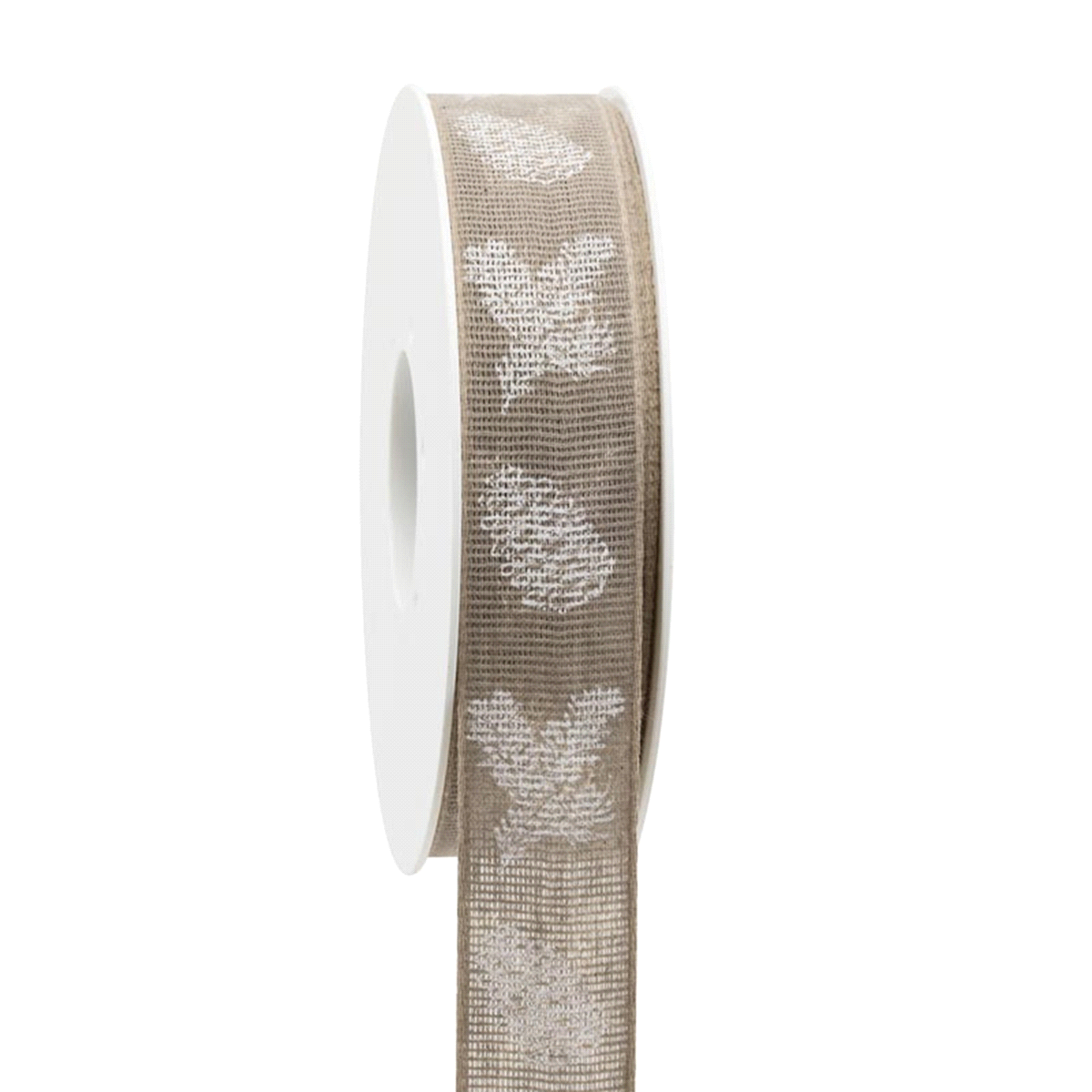 Nastro Tannenblut colore grigio-marrone/bianco mm 25 x 18mt. 
