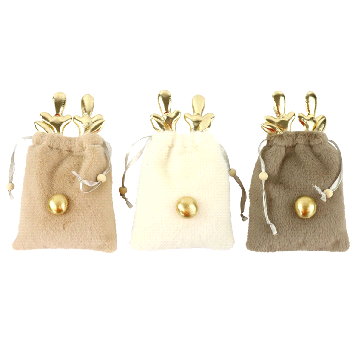SET 3 SACCHETTI FUNNY MOOSE IN POLIESTERE 14x2x23 