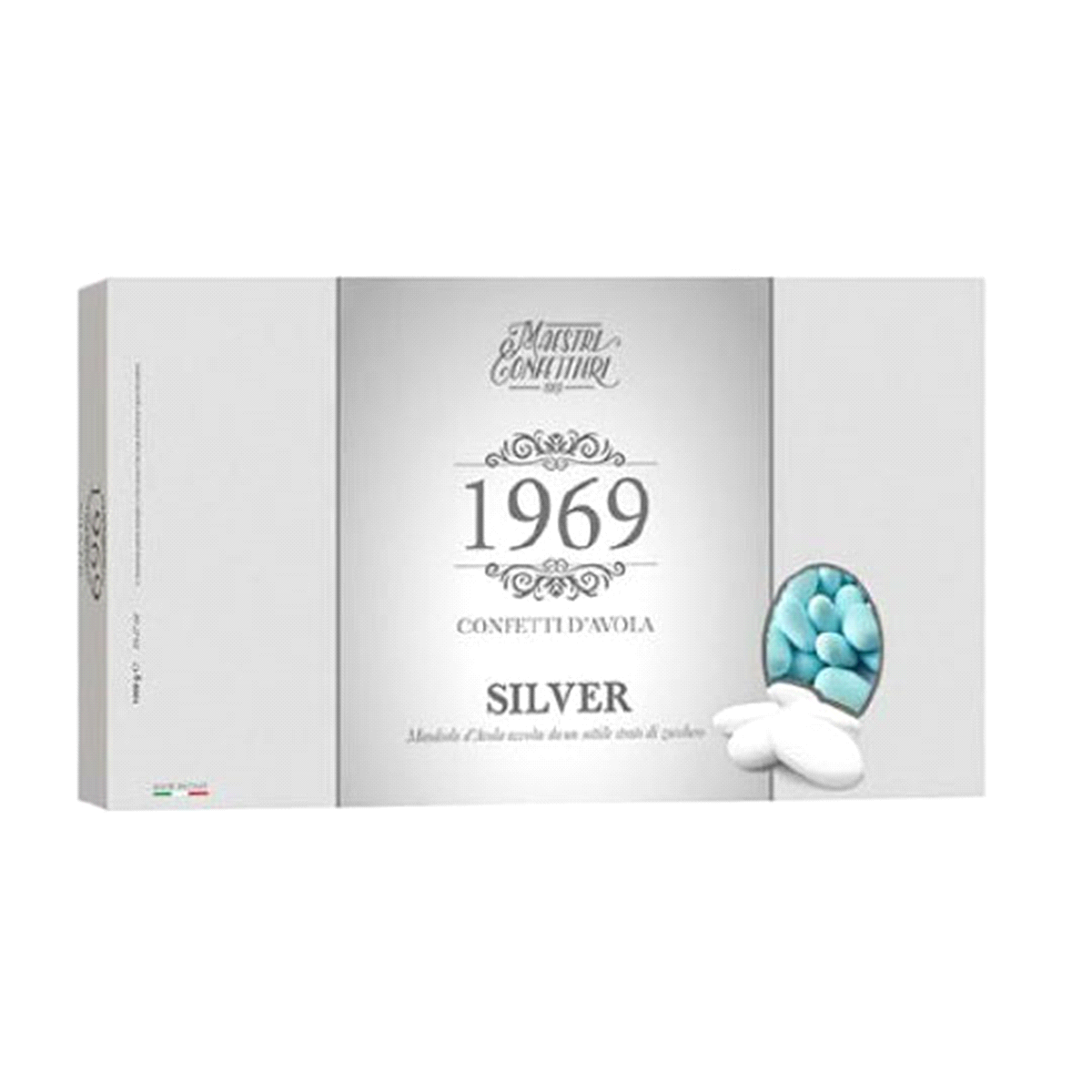 CONFETTI MAND.AVOLA SILVER AZZURx1kg 