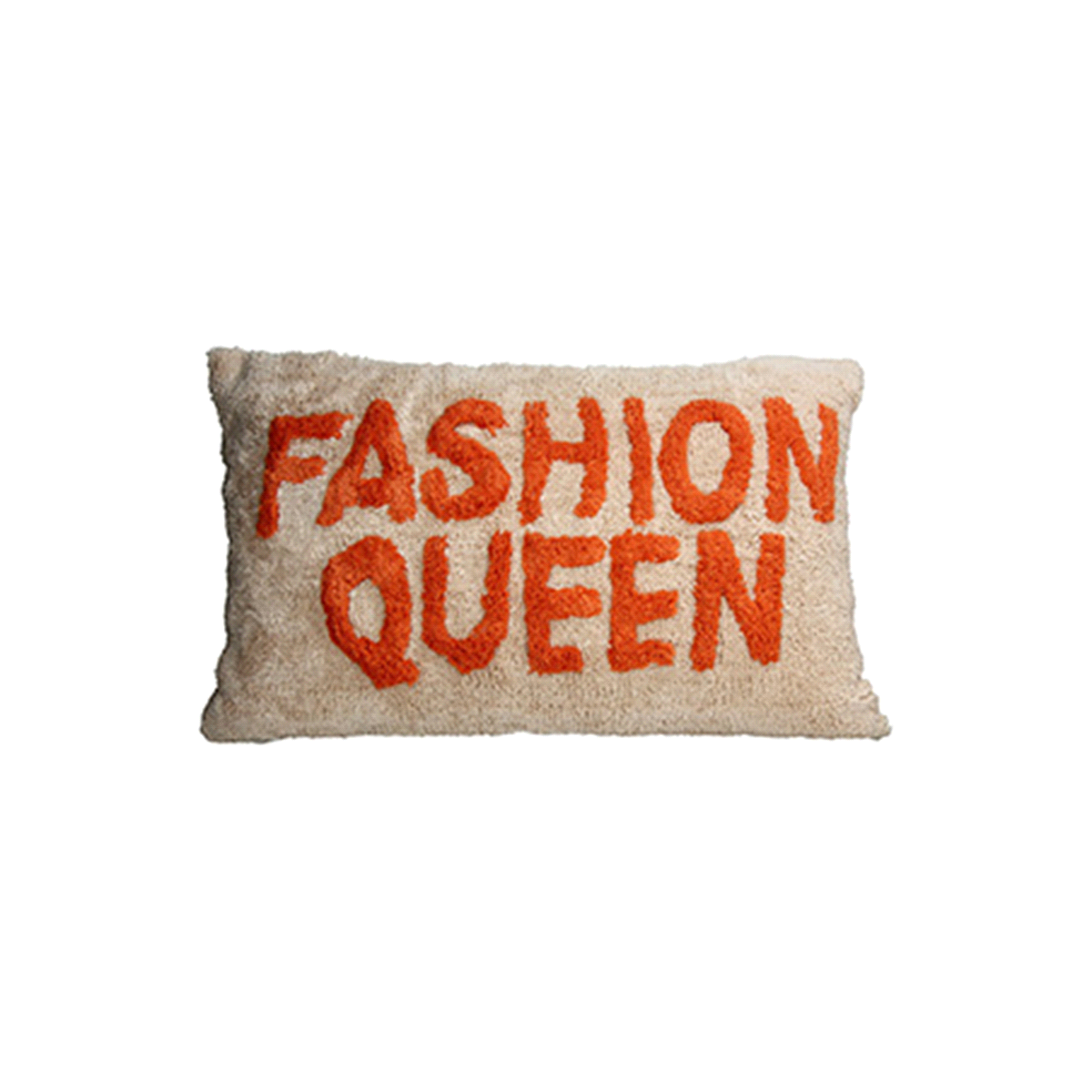 Cuscino in cotone fashion queen di colore arancio. Misure: 40x60cm. 