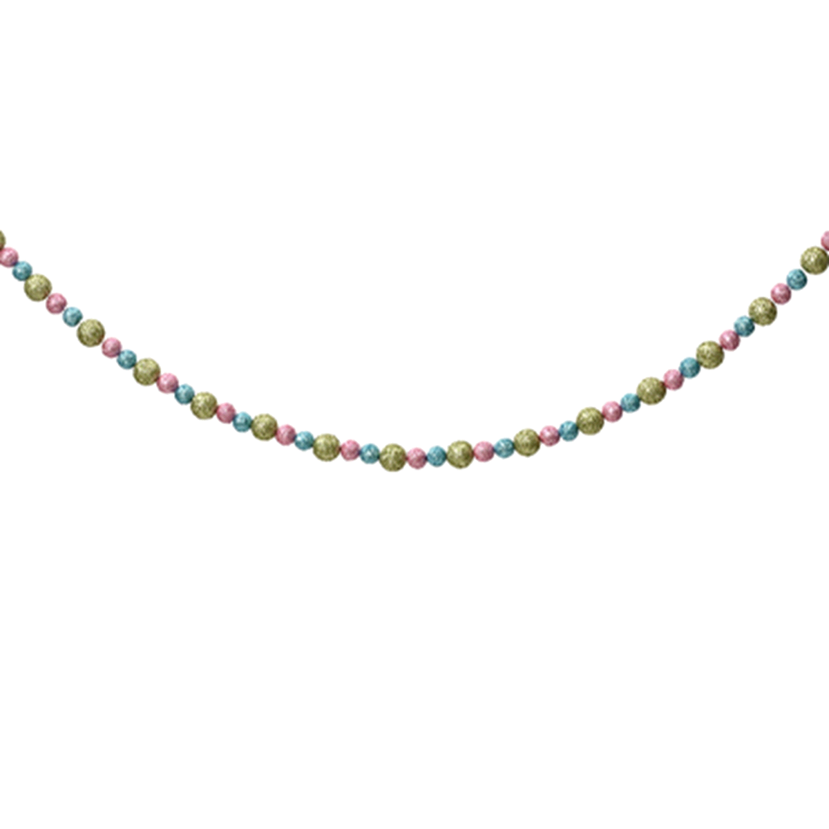 Ghirlanda multicolor con glitter. Misure: 240cm @2cm. 