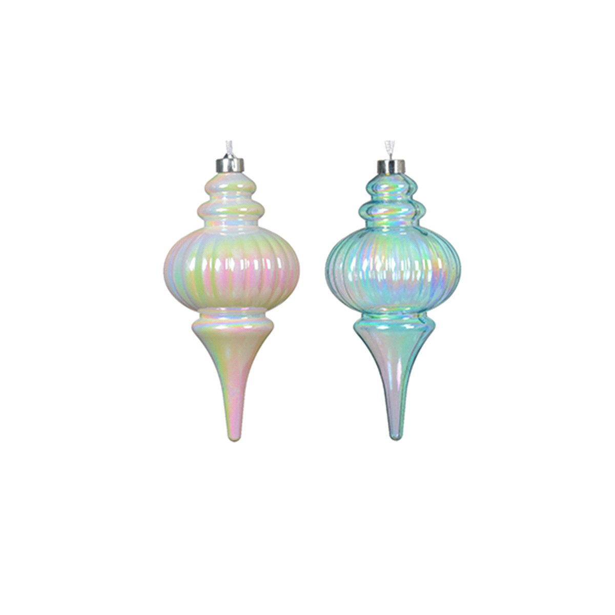 ORNAMENTO IRIS IN 2 COLORI ASSORTITI IN PP h.27,5 
