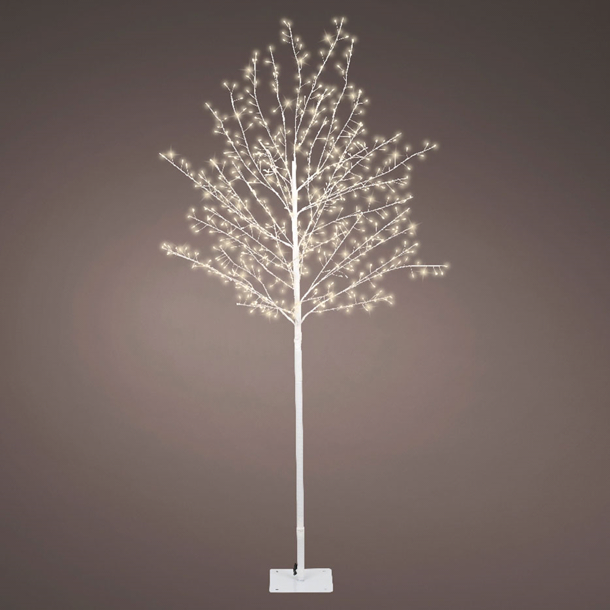 Albero bianco in pvc da esterno con 480 led bianco caldo. 