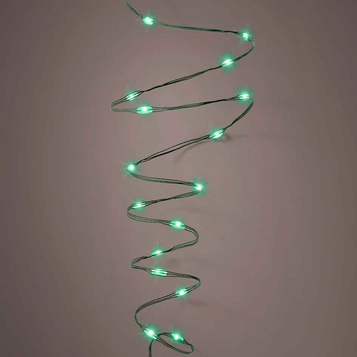 Filo verde micro led verde 8 funzioni, effetto scintillio, da esterno, lunghezza 12 mt. 