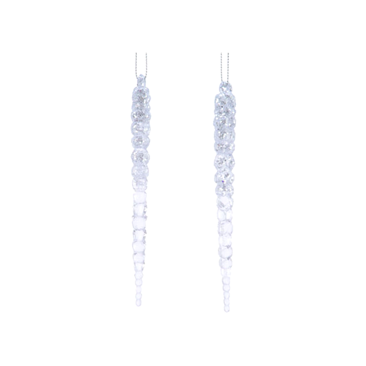 GHIACCIOLI TRASP./ARGENTO h.13 x2pz 