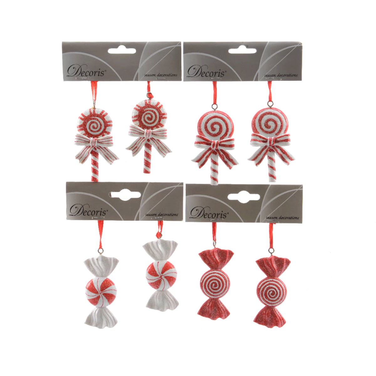 DECORI ROSSO/BIANCO ASS.7,5cmx2pz 