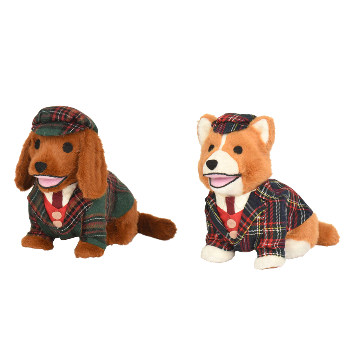 CANI CON CAPPELLO E GIACCA ASSORTITI 21x11xh19cm 