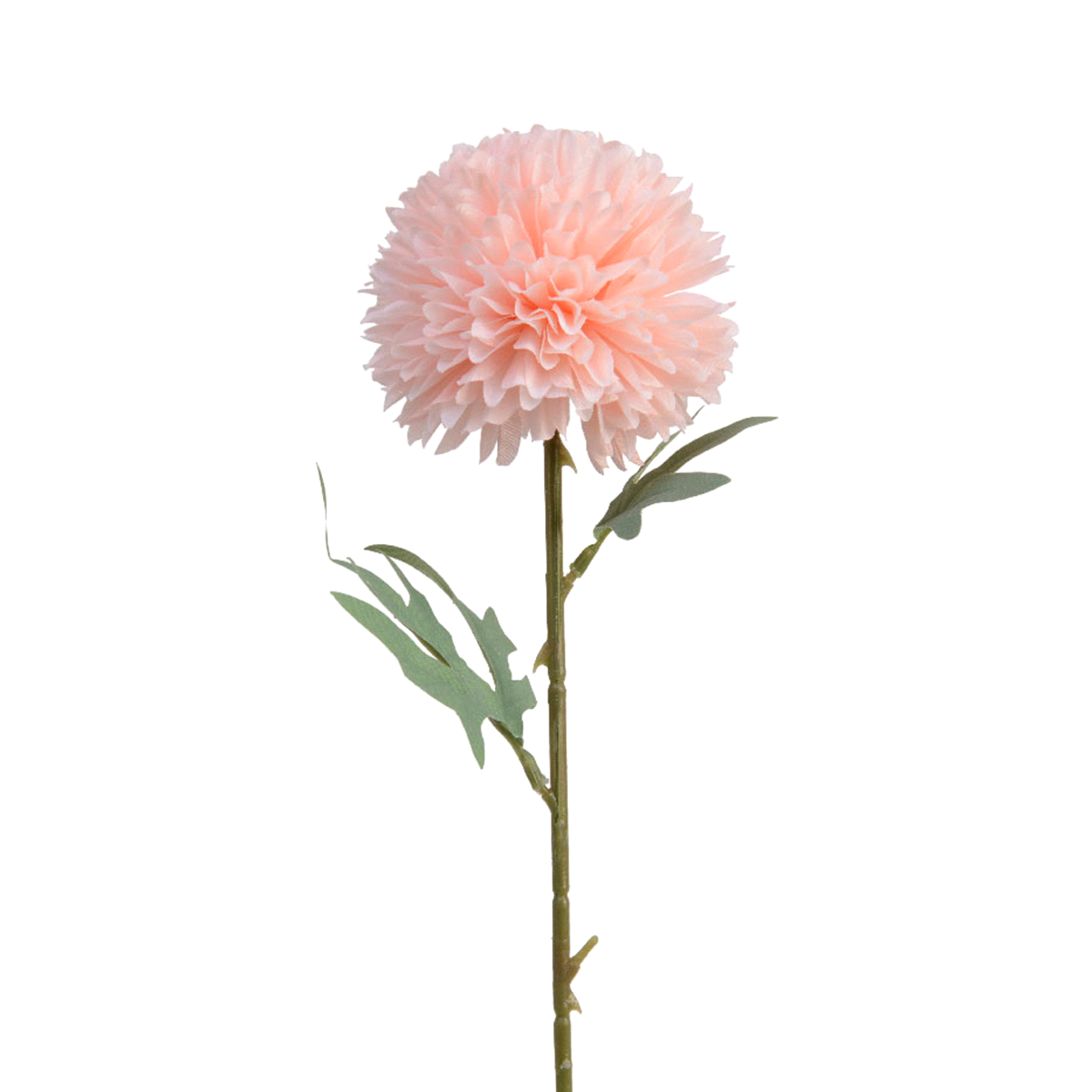 Fiore decorativo Hidrangea arancione con foglie verdi in plastica 10x10 h. 60cm. 