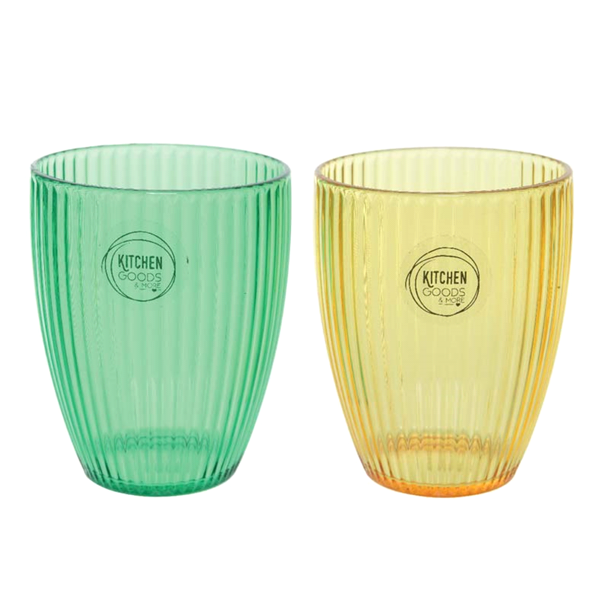BICCHIERI ACQUA VERDE/GIALL@8h11x2pz 