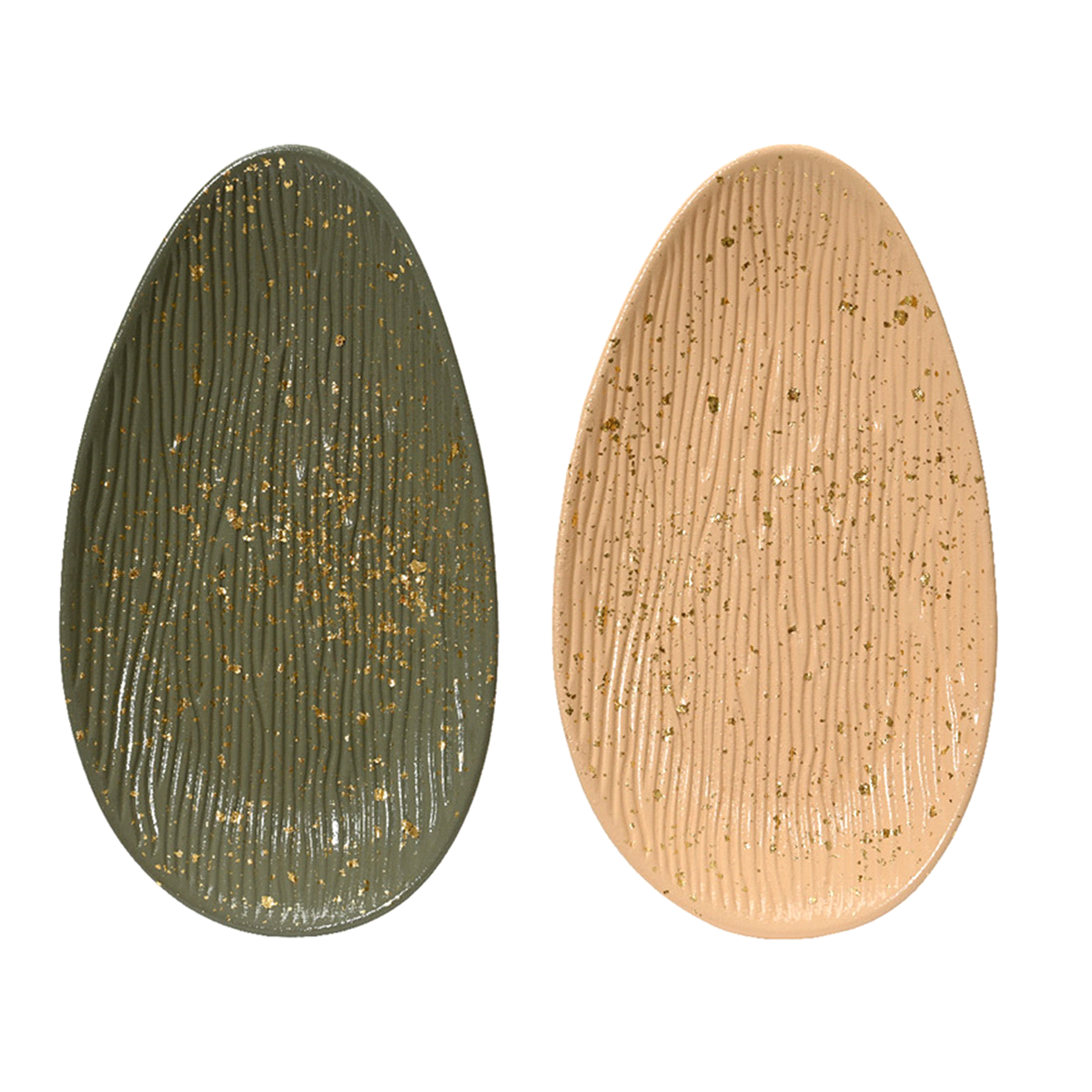 Piatto decorativo in due colori assortiti. Dimensioni: 16,5x29,5cm 