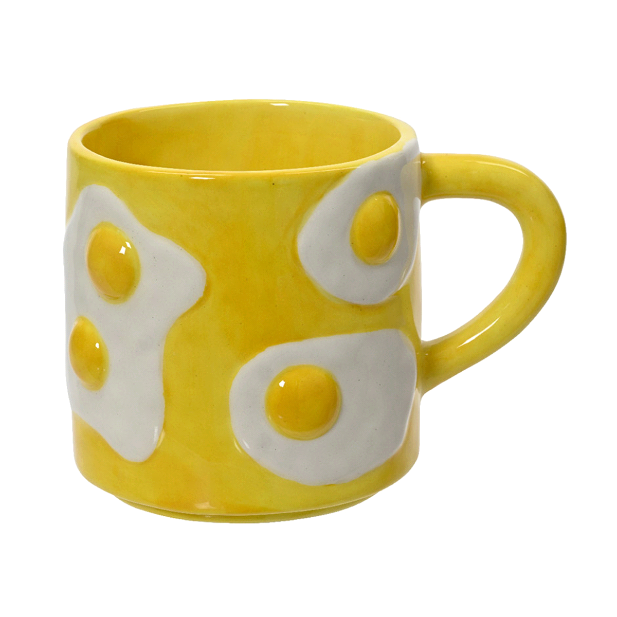 TAZZA UOVO DOLOMITE GIALLA 13x8x10 
