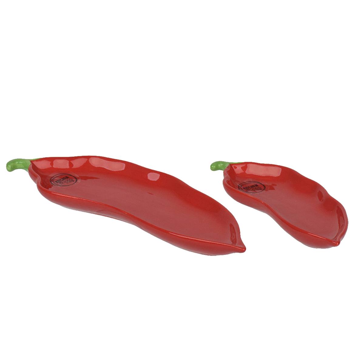SET 2 VASSOI PEPERONE ROSSO 25x8cm 