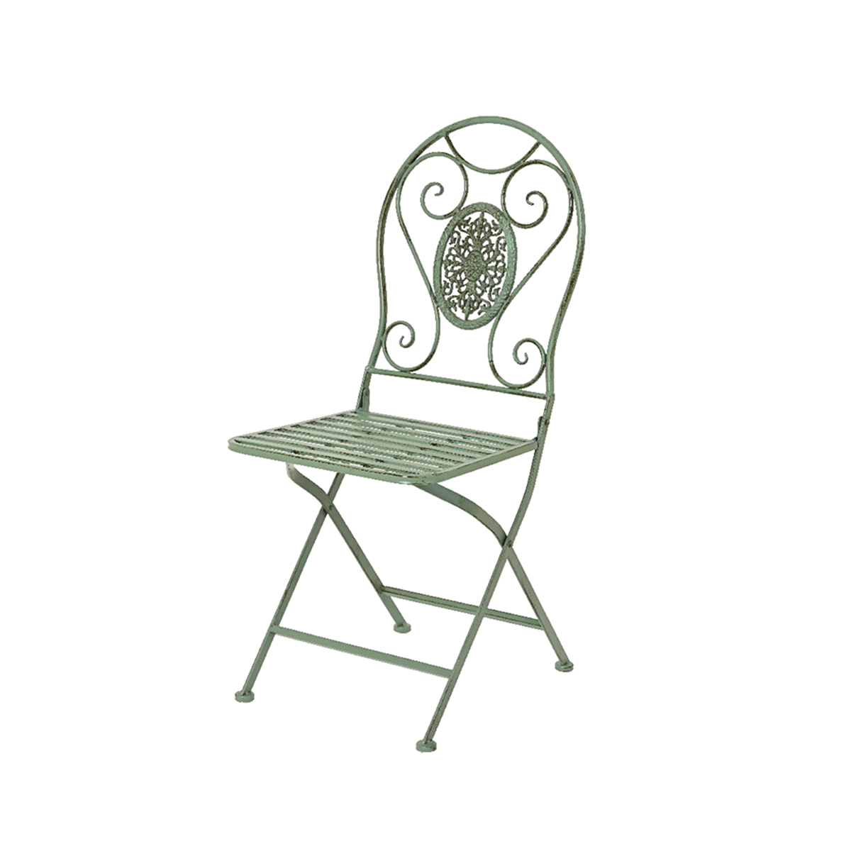 SEDIA VERDE ANTICO ACCIAIO 40x50h92 