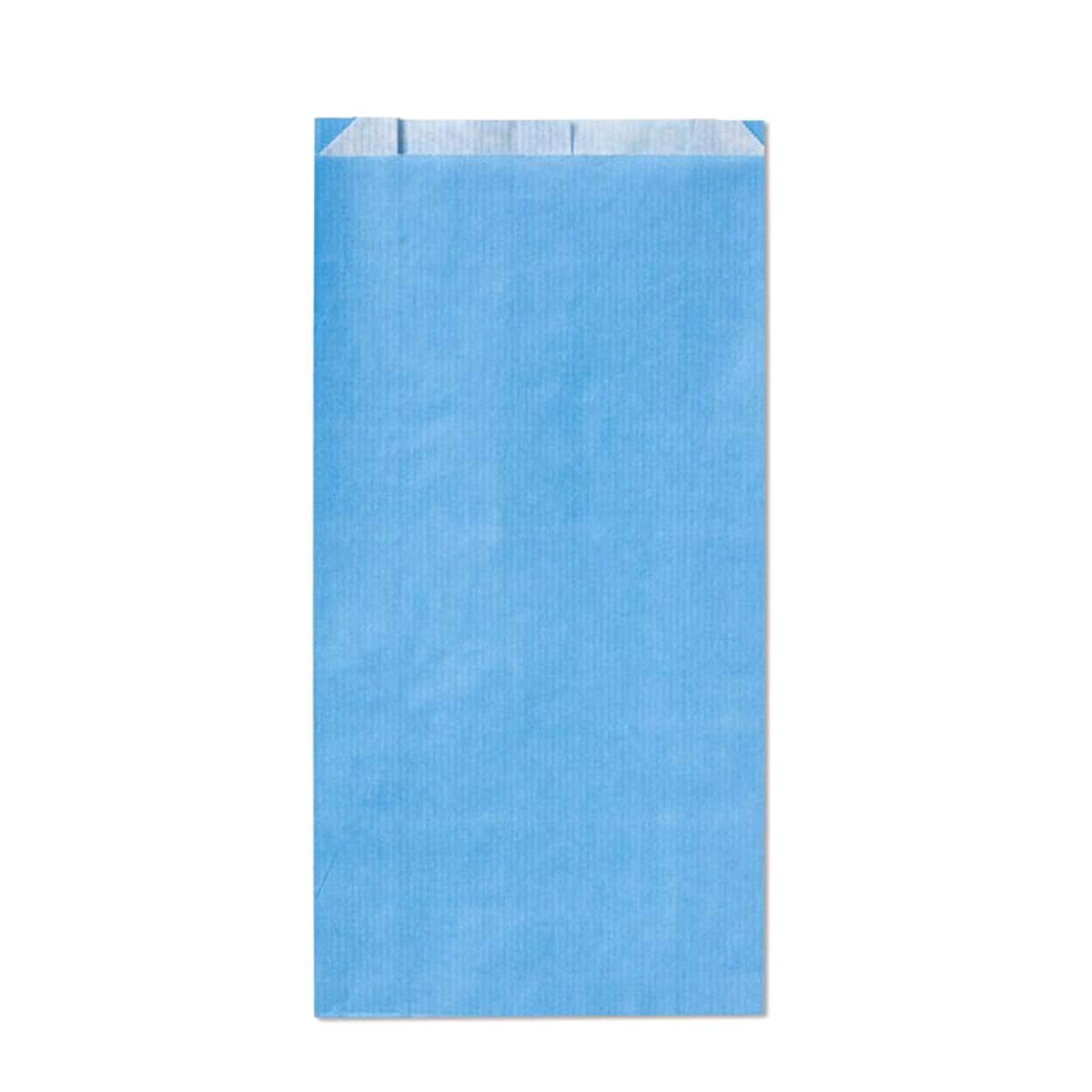Sacchetti carta stampati con colori ad acqua, idonei al contatto con gli alimenti secchi o grassi nel lato non stampato. 