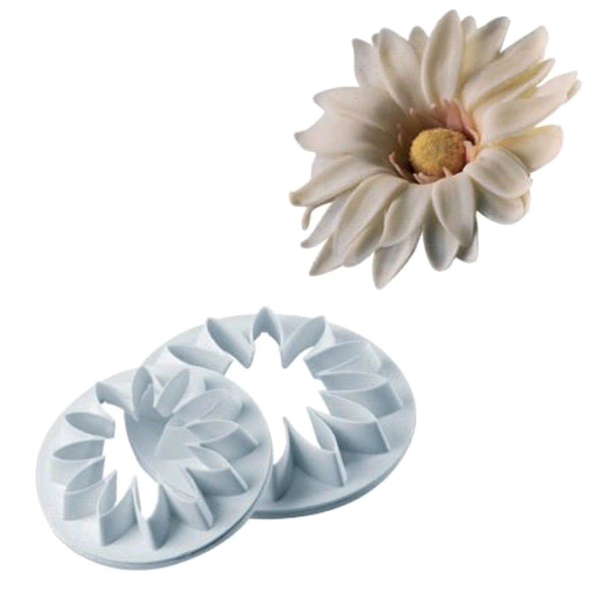 set da 2 fiori: dimensione grande 9 cm e dimensione piccola 7 cm 
