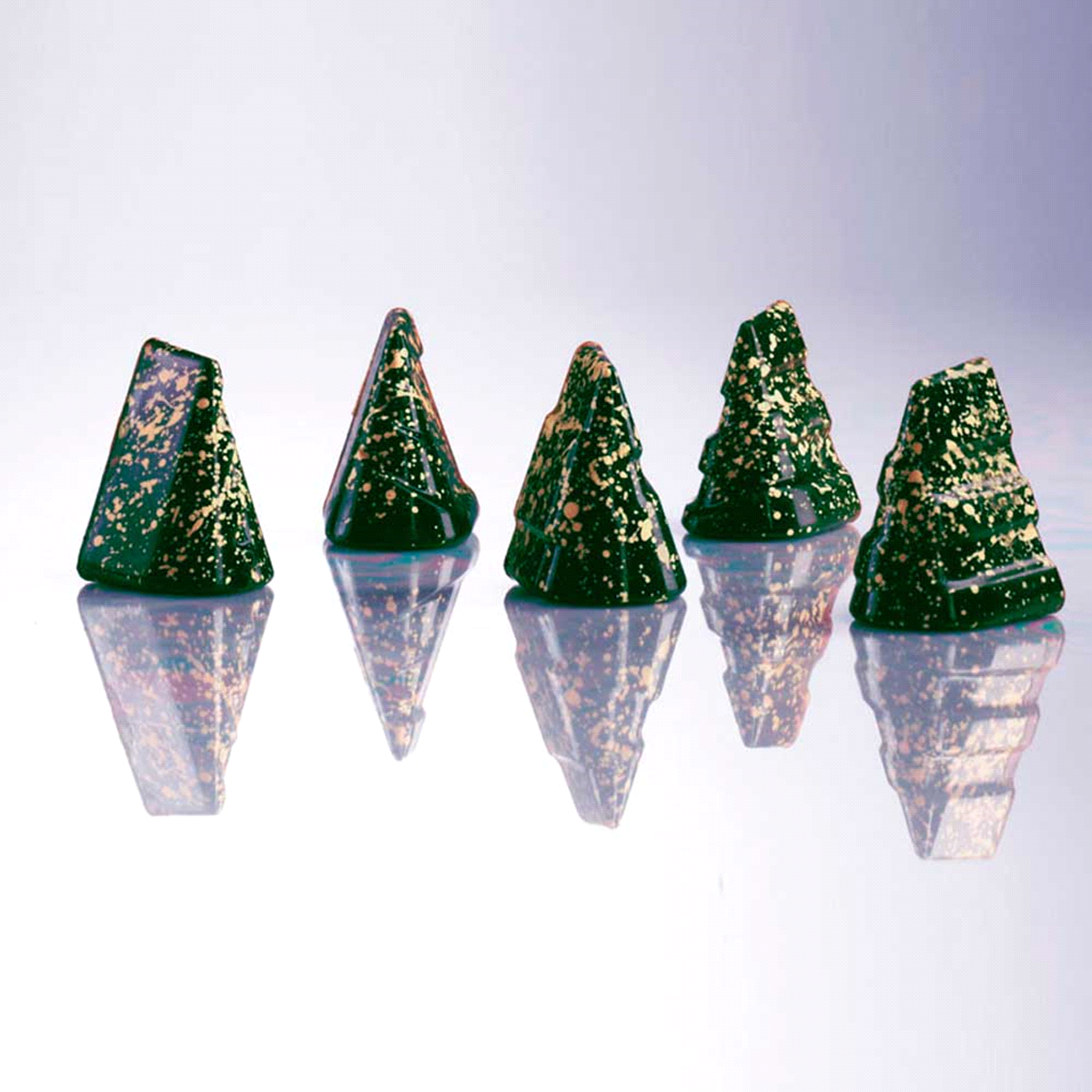 Stampo in policarbonato per praline a forma di albero di Natale. 