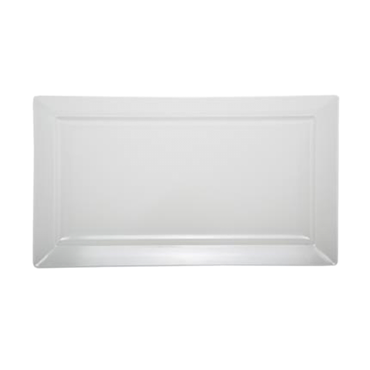 Vassoio rettangolare 36x20.5 xh.4 cm bianco melamina 