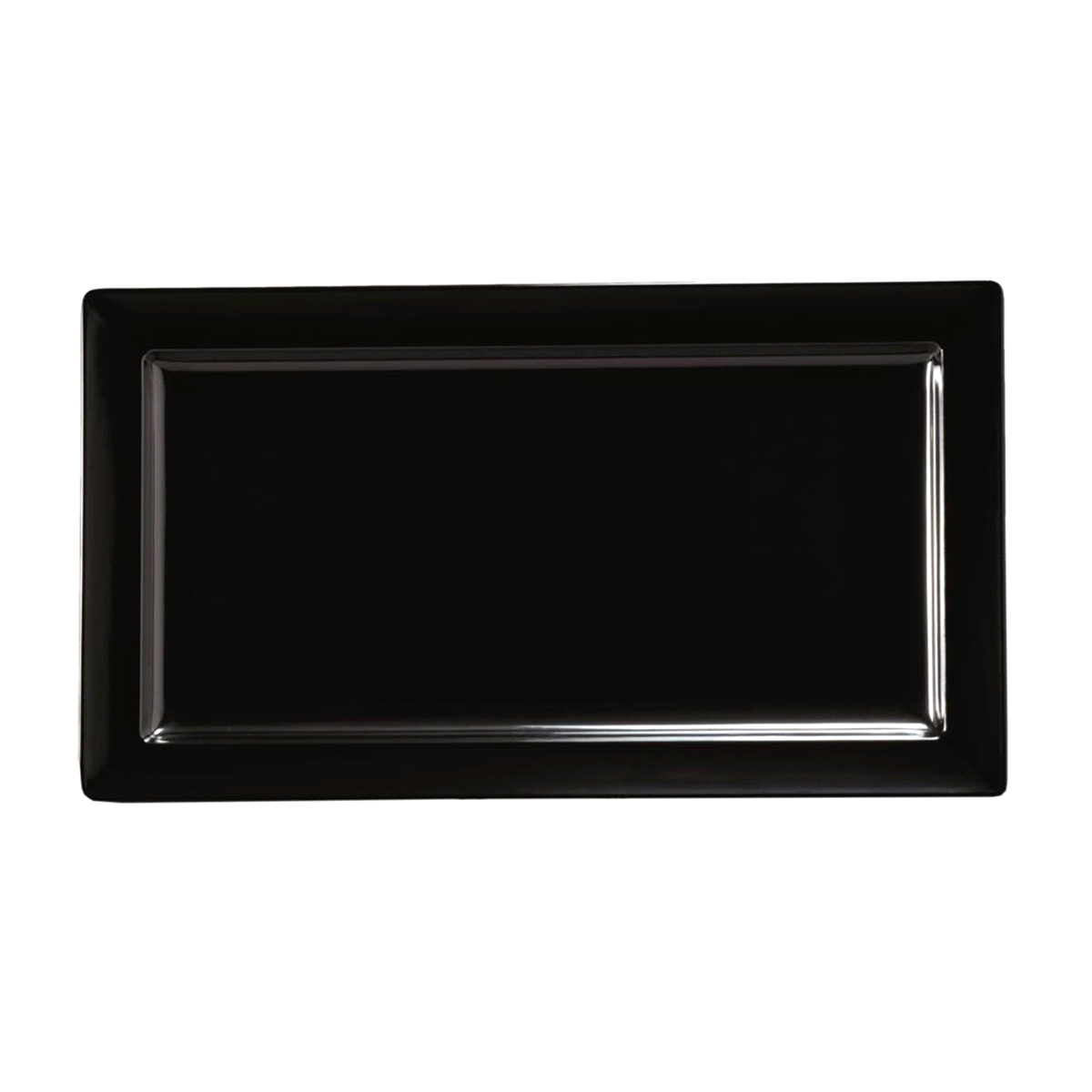 Dimensioni 44.5x22.3 cm - altezza 4,5 cm - materiale Melamina - colore Nero. 
