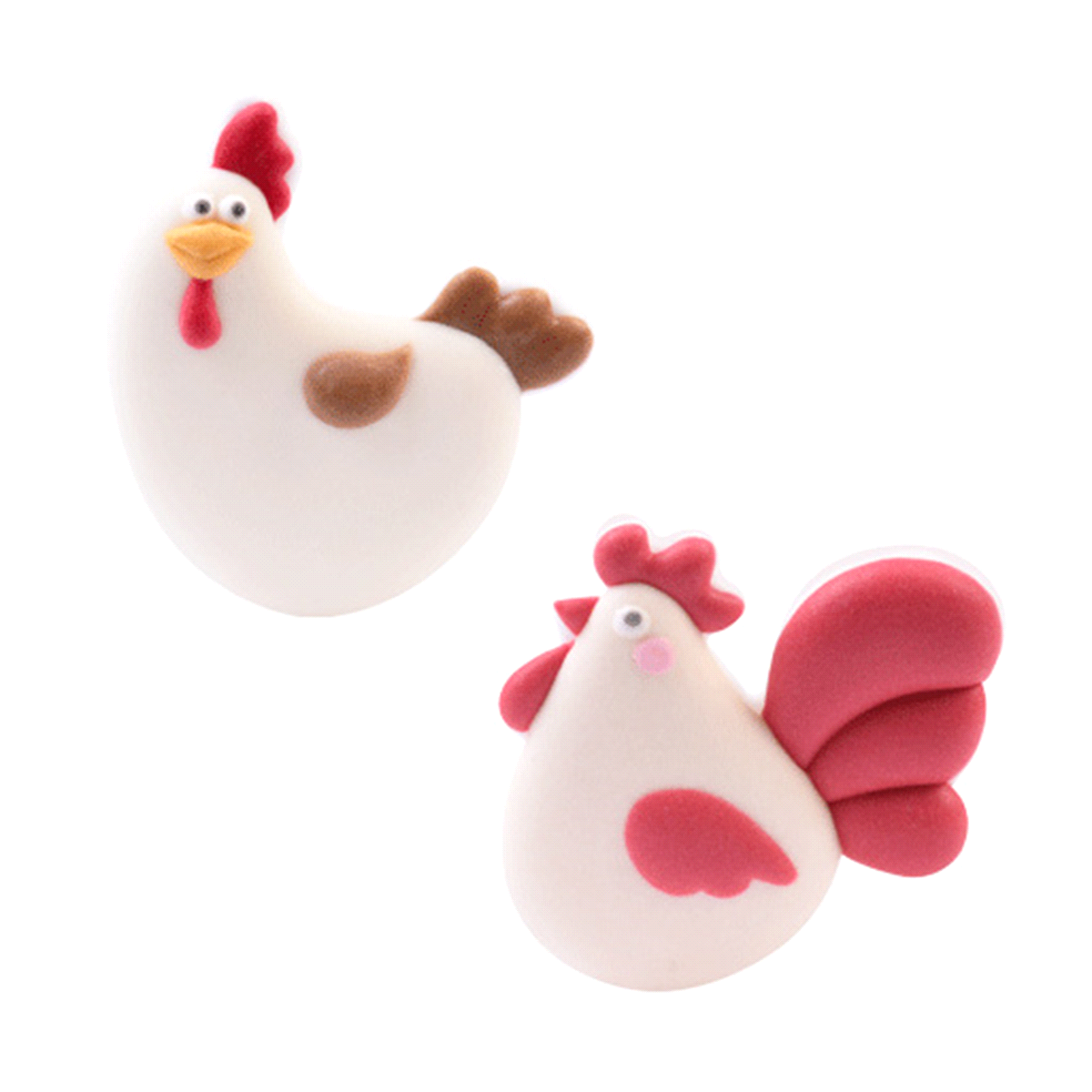 Gallo e gallina zucchero h. max 4cm. Gluten free. 