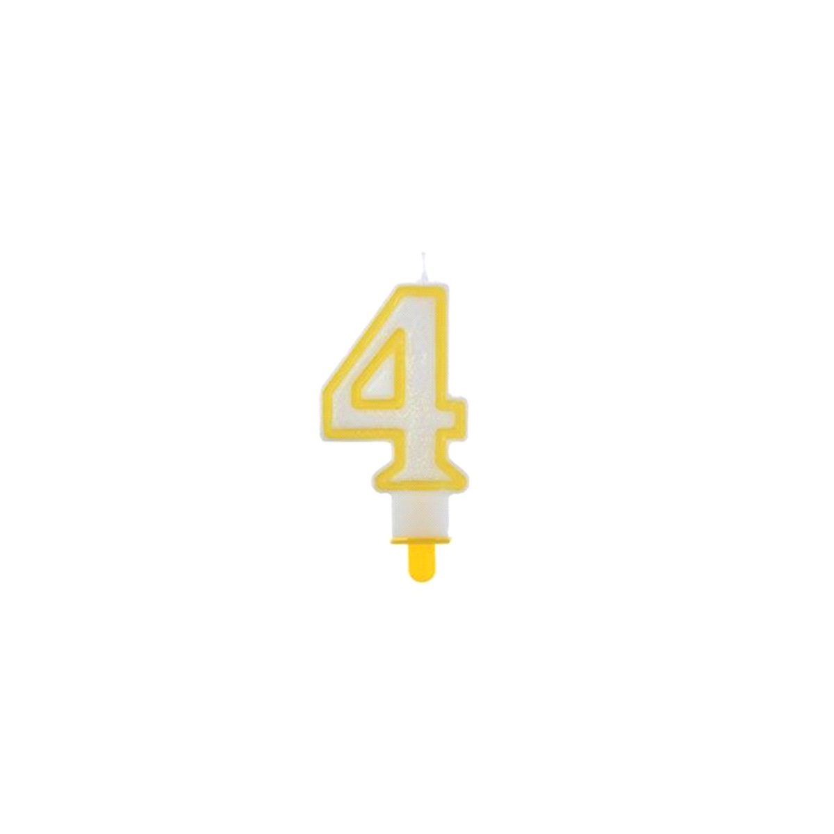Candela numerale con brillantini 4. 