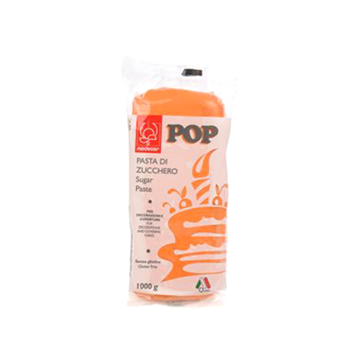 Pasta di zucchero POP 1 kg arancio. 