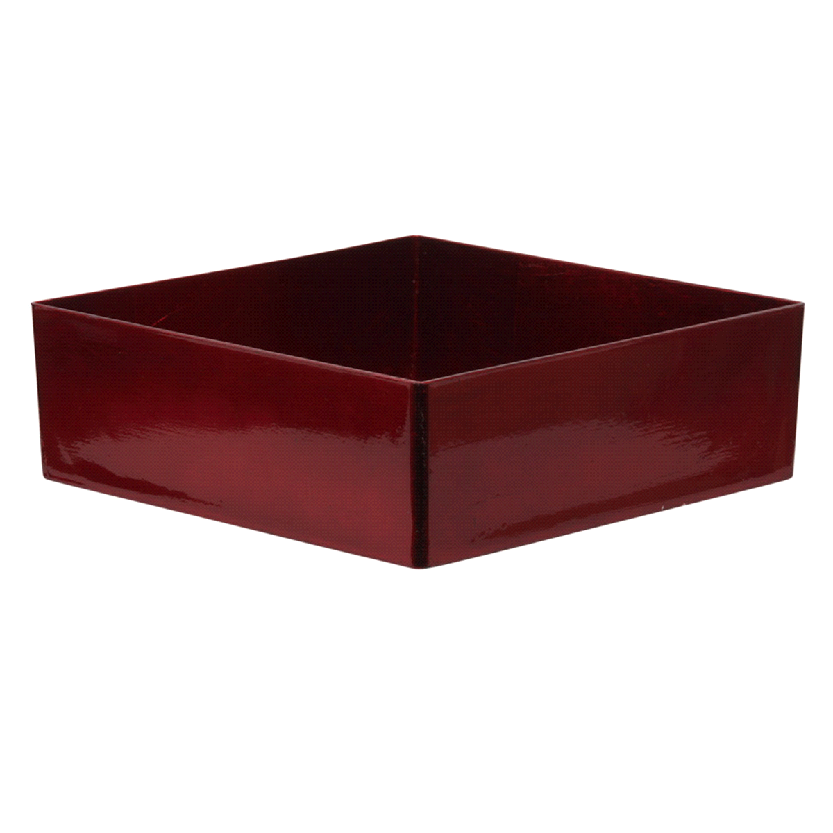 PIATTO QUADRATO ROSSO PLASTICA 20x20h6 