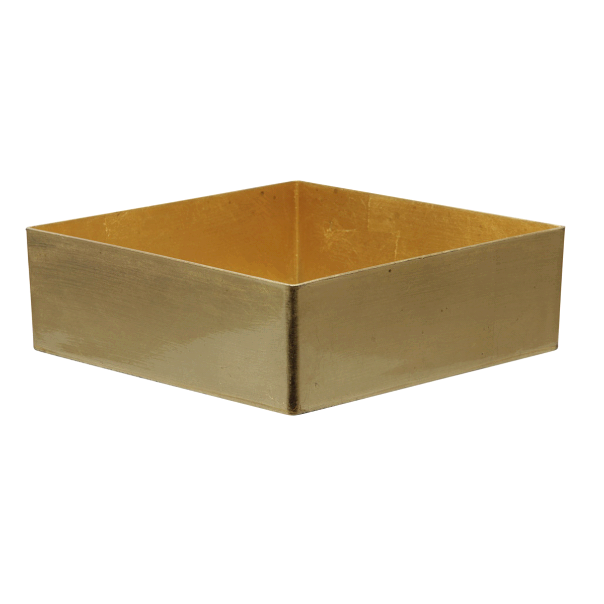 PIATTO QUADRATO ORO PLASTICA20x20h6 