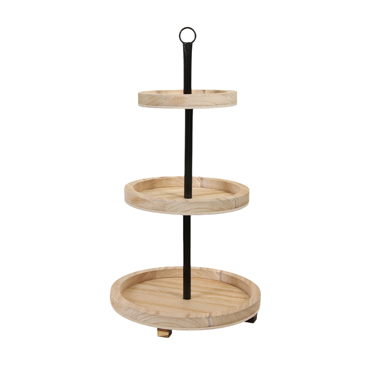ALZATA 3 PIANI LEGNO NATURALE h.51cm 