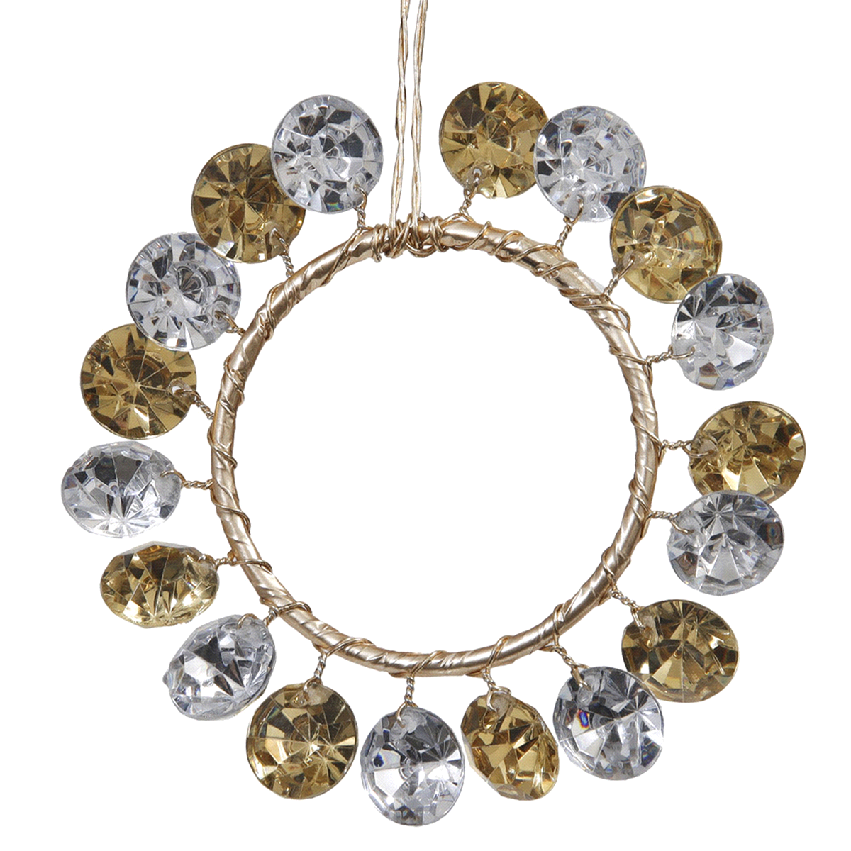 CORONA DIAMANTI ORO/ARGENTO@7,5cm 